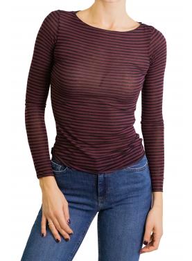 Maglia misto cashmere a righe 